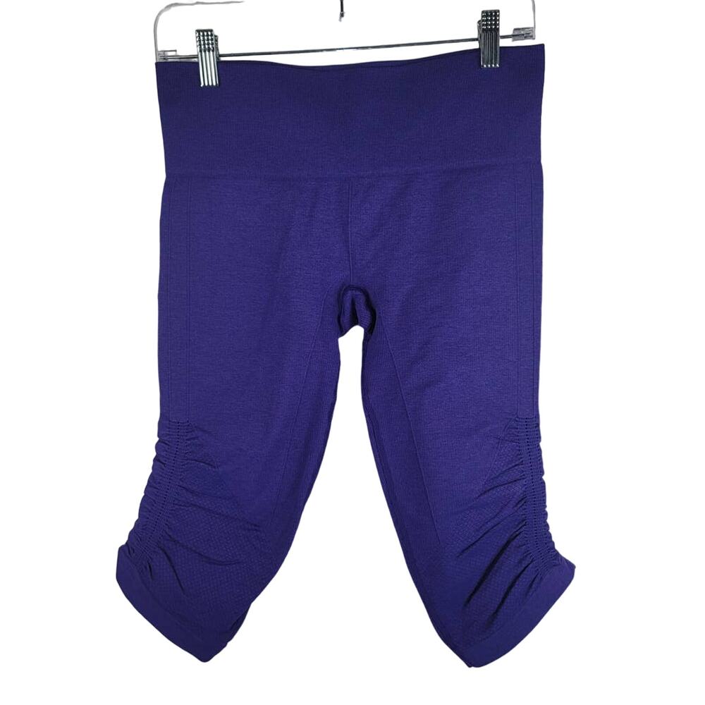 Lululemon Flow & Go Ruched Crop Athletic Wear Women's Legging Purple 8